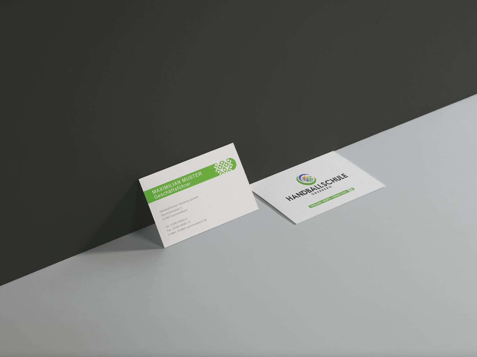 Visitenkarte von der Handballschule Oberberg