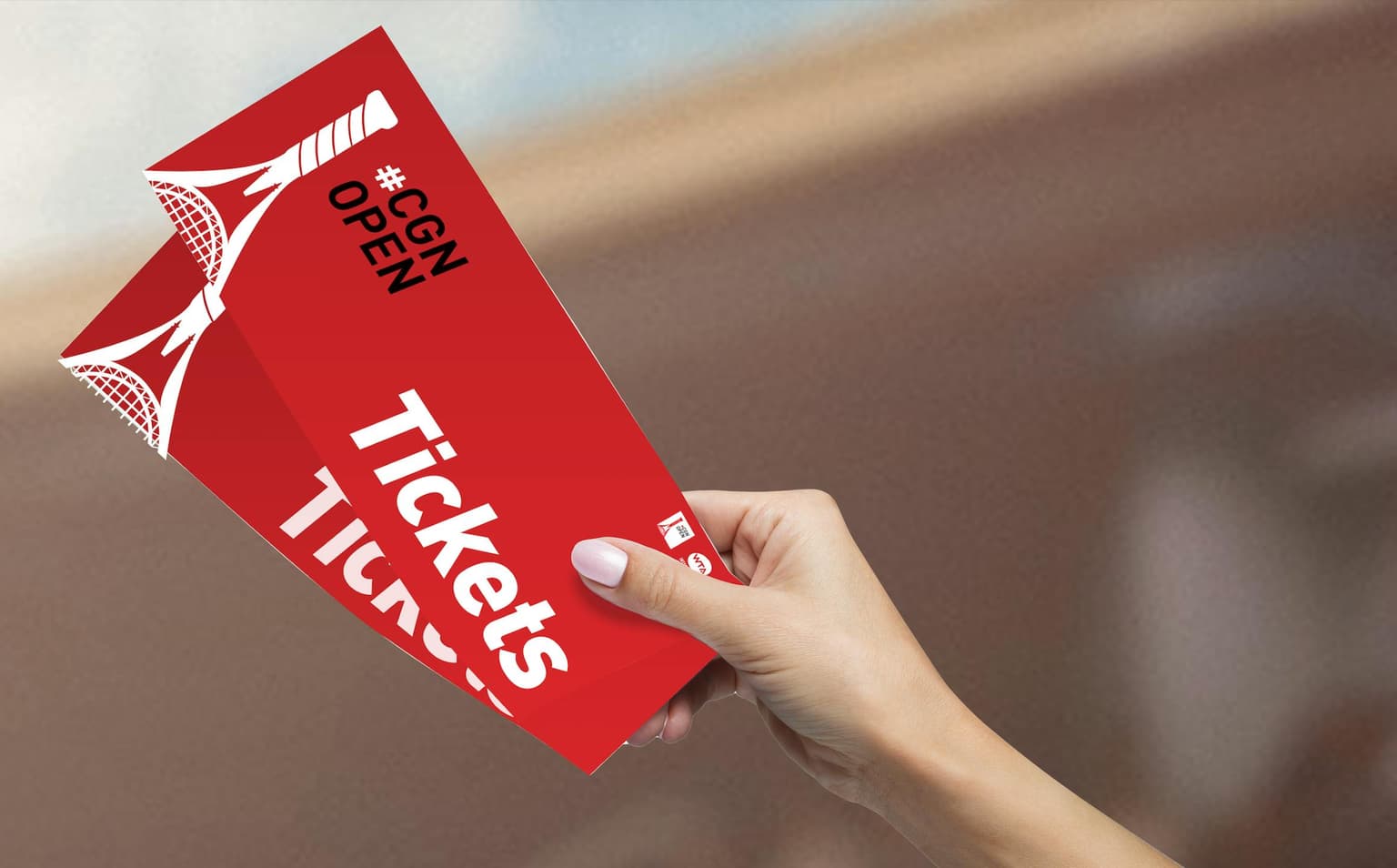 Ein Mockup von dem Cologne Open Ticket