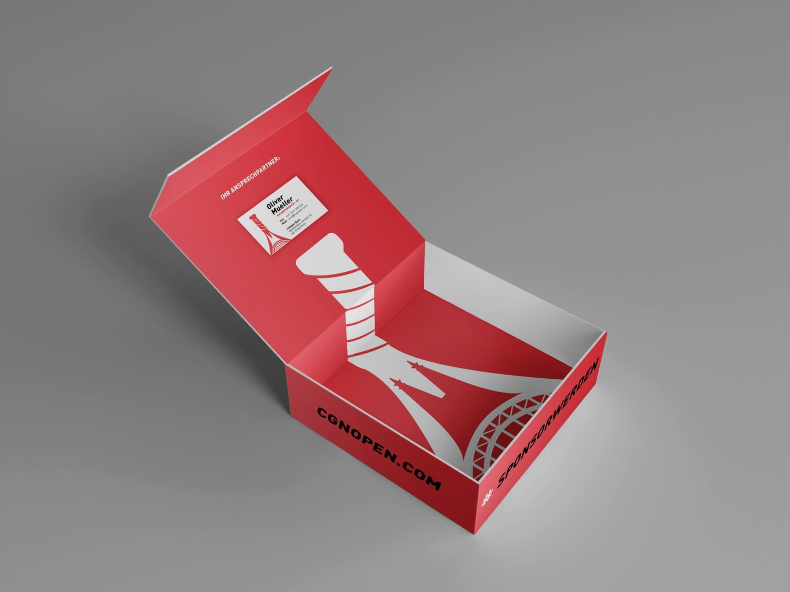 Ein Mockup von dem Cologne Open Packaging