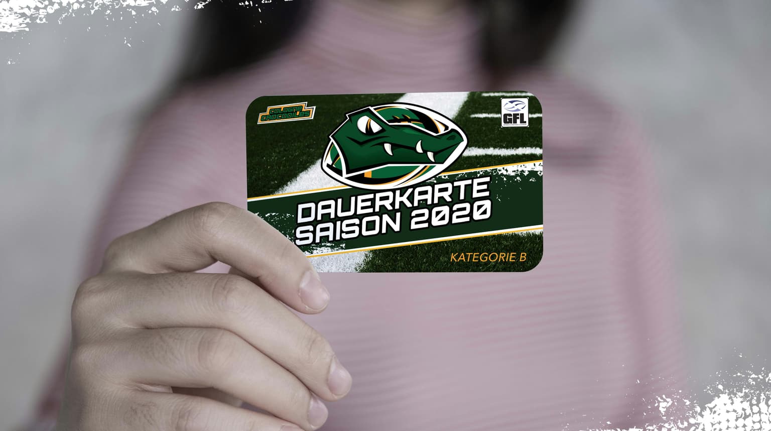 Das Cologne Crocodiles Logo auf einem Mockup für Visitenkarten